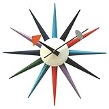 Multicolor Sunburst Wall Clock