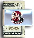 Washington Redskins Enameled Pewter Money Clip/Card Holder - NFL Football Fan Shop Sports Team Merchandise