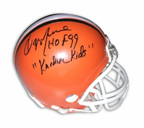 Ozzie Newsome Signed Browns Mini Helmet - HOF 99, Kardiac Kids
