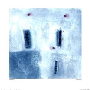 Canvas Gallery Wrap Richard Barrett Natural Blues Art Print Poster - 16x16 by Rich and Framous