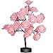Table Lamp Rose Flower Desk Tree Lamp Gift for Girls Women Teens Home DÃ©cor for Wedding Christmas Living Room Bedroom Party with 24 Warm White LED Lights |Two Modes: USB/Battery Powered(Black)