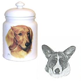 Welsh Corgi, Cardigan Cookie Jar, Porcelain by Rosalinde by