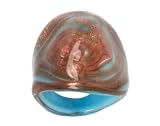 Light Blue-Tone Murano Glass Ring