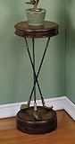 IMAGE OF Accent End Table with Golf Tripod in Antique Walnut Finish