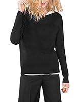 ESPRIT Camiseta Manga Larga (Negro)