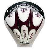 Texas A&M Aggies 3 Pack Zippered (TAMU) Golf Club Headcovers