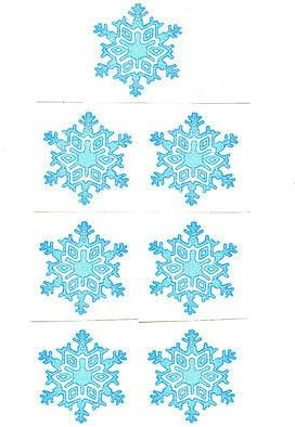 SNOWFLAKES, WINTER, FROZEN - 7 Temporary Glitter Tattoos/Party Favors,, Winter