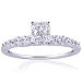 0.90 Ct Radiant Cut Diamond Engagement Ring 14K SI1 EGL