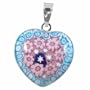 Murano glass Flower Heart Millefiori Pendant