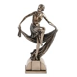 Art déco Sculpture Bronze 1920 Lady Dancing With Foulard à deux mains - Un anniversaire Fabulous ou idée de cadeau d'anniversaire (59796