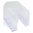 Six-Tier Jumbo Incline Sorter, Plastic, 9 3/8 x 10 1/2 x 7 3/8, Clear