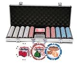 Premium Set of 500 Welcome to Las Vegas Poker Chips w/Case, Cards, & Dice