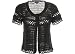 Misses Cable & Gauge Cropped Crochet Cardigan