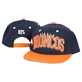 NFL Teams Embroidered Big Name and Logo Flat Bill Snap Back Hats - Denver Broncos