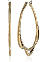 The SAK Large Pierced Frontal Click Gold Hoop Earrings