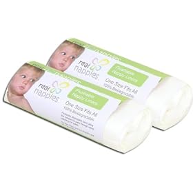 Real Nappies Bioliner Twin Pack, Flushable Nappy Liners, 2 Rolls of 100