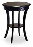 Winsome Wood Round Table with Drawer and Shelf, Black