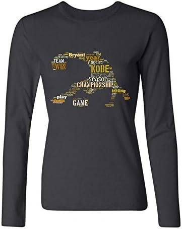 YhShire Women's Language Kobe Bryant Baller Long Sleeve T-Shirt Black M