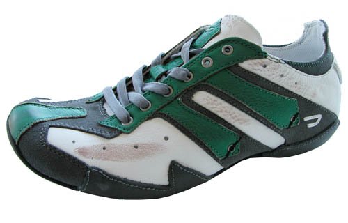 $100 Diesel Almaty White Green Shoes Trainers