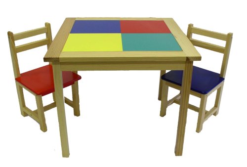 Childrens Toyshop  Toys : Beck Children's Wooden Table with Two Chairs