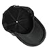 Zeroyoyo Adjustable Unisex Sporty Casual Hat Black Faux Leather Baseball Cap