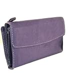 Mundi Leather Floral Swirl Embossed Clutch Wallet in Choice of Colors