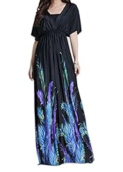 V-neck Elasticized   Waistline Polyester/Spandex Bandeau Neck Floral Print Paisley Spring Summer Maxi Dress 