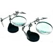Helping Hand Round Base & 2X Lens 2pc