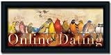 Online Dating by Wendy Russell 8x20 Birds Row Sign Fine Art Print Framed