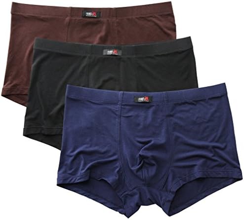 AGL's 3-Pack Cotton Classic Boxer Brief, Assorted Colors Waist (in inches) 33-37