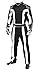 K1 Race Gear Triumph 2, Single Layer SFI-1 Proban Cotton Fire Suit (Black/White, 5X-Small)