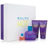 Ralph Hot by Ralph Lauren for Women 4 Piece Set Includes: 3.4 oz Eau de Toilette Spray + 1.7 oz Body Moisturizer + 1.7 oz Shower Gel + 0.25 oz Ralph Rocks Eau de Toilette Miniature