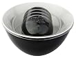 Zak Designs Black and White 5-Piece Salad Bowl Set, Serving Bowl with 4 Individual Bowls