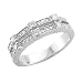 14k White Gold Diamond Anniversary Wedding Ring / Band Size 7 (HI, SI-I, 0.47 carat)