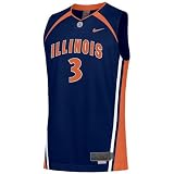 Nike Elite Illinois Fighting Illini #3 Navy Blue Twilled Basketball Jersey