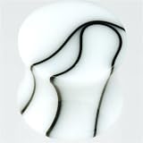 Single Plug--Acrylic Double Flared Marble Plug: 9/16g 3/8 White