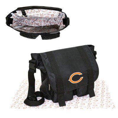 Chicago Bears Black Sitter Diaper Bag