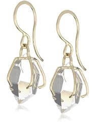 Melissa Joy Manning "New Elements" 14k Gold Large Herkimer Diamond Earrings