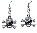 Beau Nouveau PPEARCDCS Crystal Skull Earrings - Clear Diamond - Crystal Skull