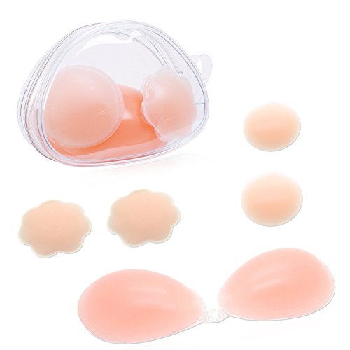 Dresstells® Invisible Adhesive Strapless Silicone Push-up Bra Pad + Storage Bag