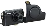 Genuine Leather Carrying Case with Shoulder Straps for Canon Powershot S90, ....