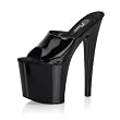 7 1/2 Inch Sexy High Heel Shoes High Platform Shoes Womens Evening Shoes Black