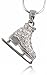 Cute 3D Ice Skate Figure Skater Pendant Necklace Jewelry Gift for Girls Teens Women, Birthday, Christmas