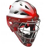 Easton Synergy Fastpitch Softball Catchers Helmets Red/Silver Fits 7 1/8-7 7/8
