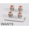 Abarth Zinc Alloy Valve Caps Anti-tamper