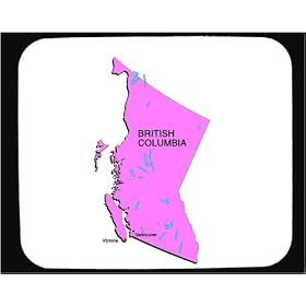 Mouse Pad with map, british, columbia by SHOPZEUS