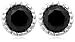 10k Choice of White or Yellow Gold Milgrain Black Diamond Stud Earrings (1 cttw)