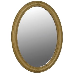 Belle Foret BF33792 Oval Mirror, Light Brown by 