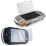 Clip On Clear Crystal Hard Case With LCD Screen Protector for Sony PSP 2000 ....