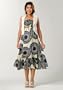 Women's Lauren Kiyomi Printed Voile Strapless Dress (Maternity) - More Colors Available, L, Sunflower Blue